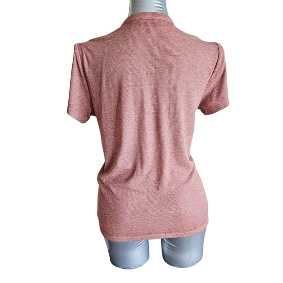 Forever 21 Pink Cut Out Short Sleeve Tee - Picture 2 of 5